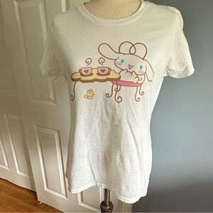 Cinnamoroll Sanrio Café Tee | Kawaii Graphic T-Shirt | Size Medium